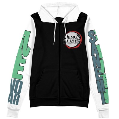 Demon Slayer Sanemi Shinazugawa V2 Streetwear Zip Hoodie