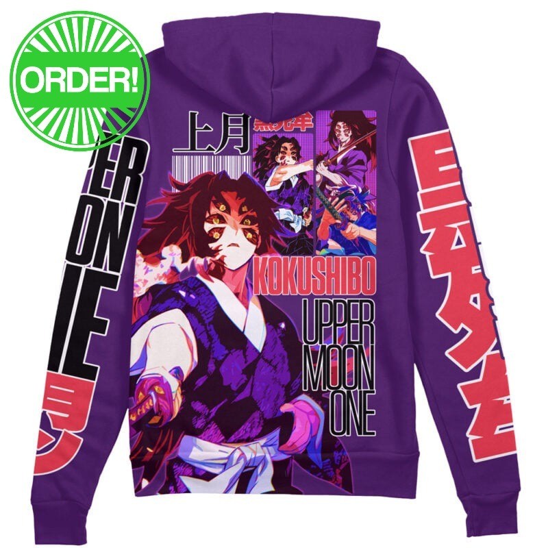 Demon Slayer Kokushibo V2 Streetwear Zip Hoodie