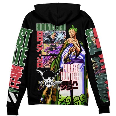 One Piece Roronoa Zoro V3 Streetwear Zip Hoodie