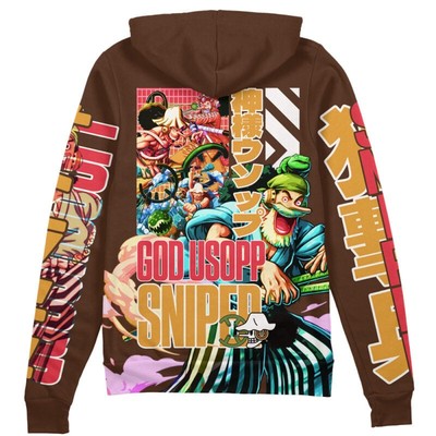 One Piece Usopp V2 Streetwear Zip Hoodie