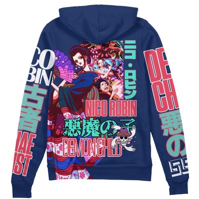 One Piece Nico Robin V2 Streetwear Zip Hoodie
