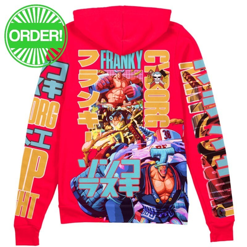One Piece Franky V2 Streetwear Zip Hoodie