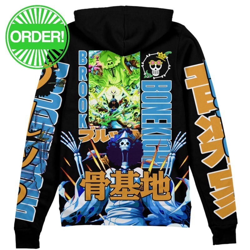 One Piece Brook V2 Streetwear Zip Hoodie
