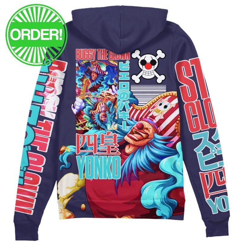 One Piece Buggy Streetwear Zip Hoodie