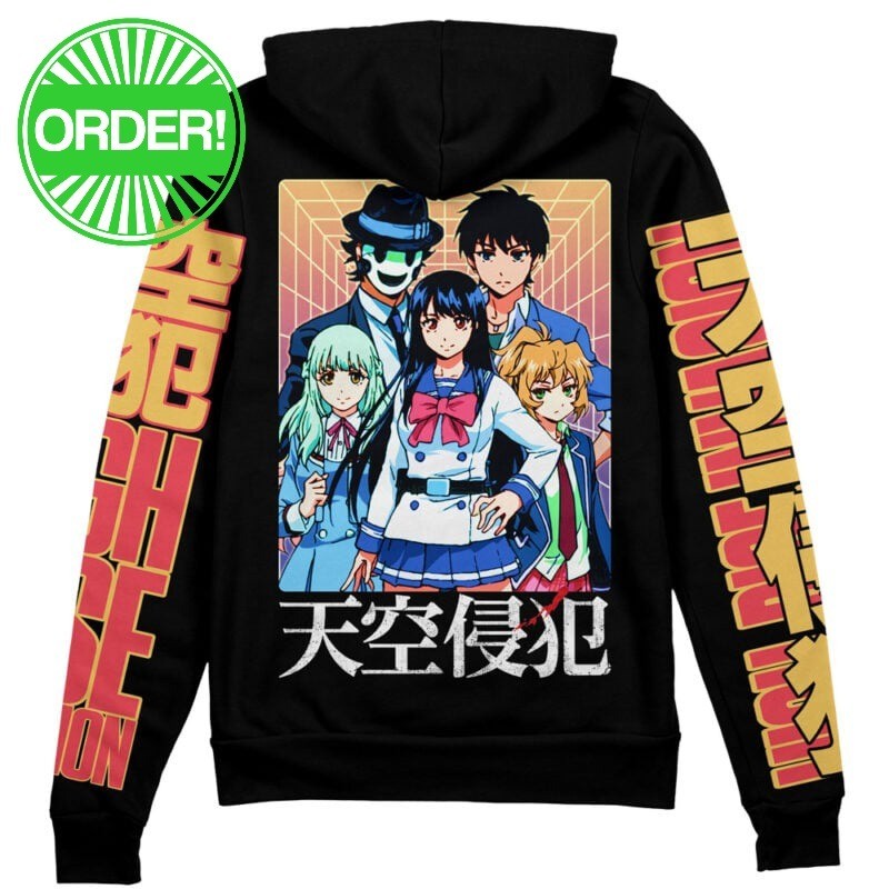 High-Rise Invasion Streetwear Zip Hoodie