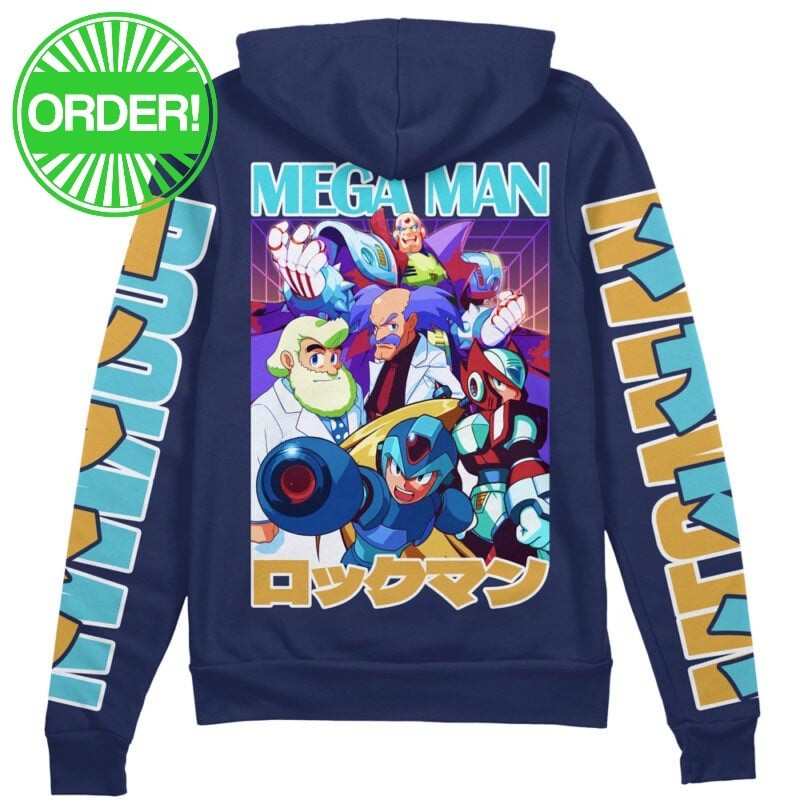 Mega Man Streetwear Zip Hoodie