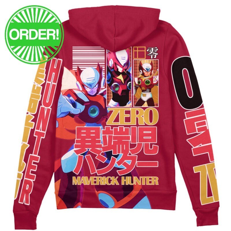 Mega Man Zero Streetwear Zip Hoodie