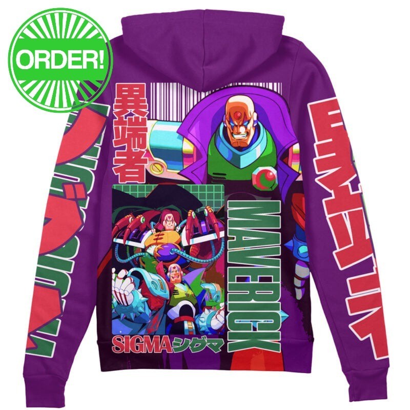 Mega Man Sigma Streetwear Zip Hoodie