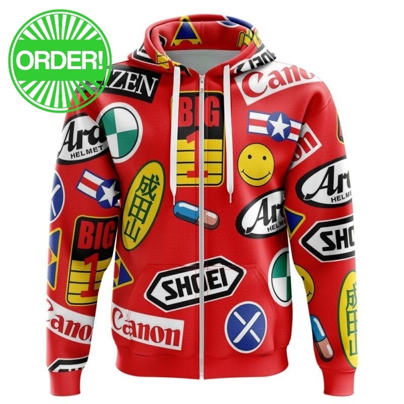 Akira Full Decals Zip Hoodie