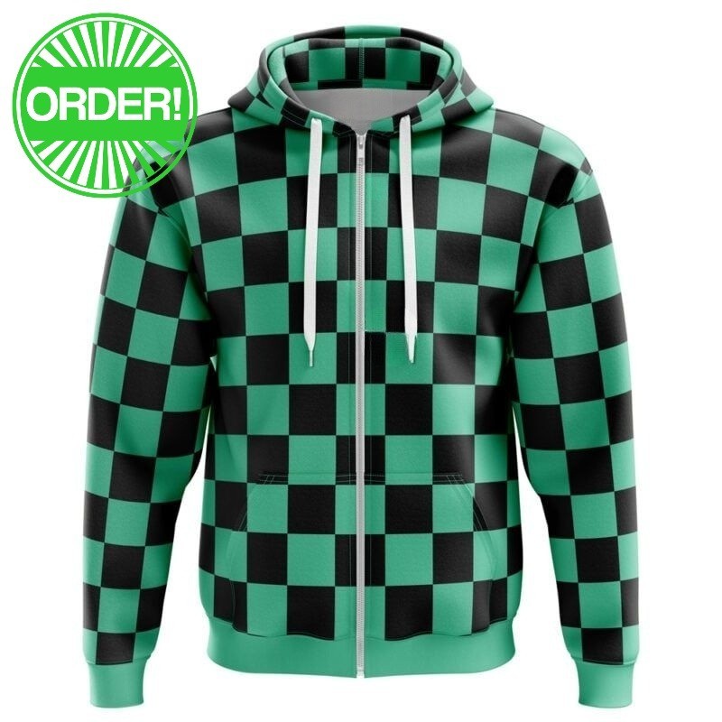 Demon Slayer Kamado Tanjiro Zip Hoodie