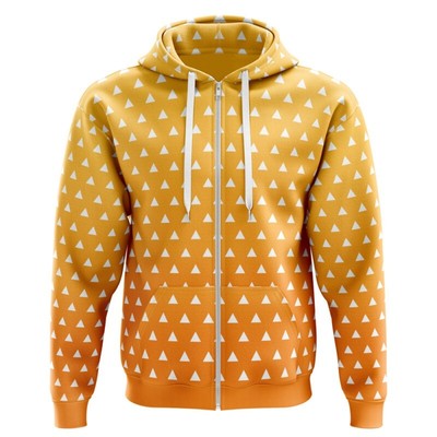 Demon Slayer Agatsuma Zenitsu Zip Hoodie