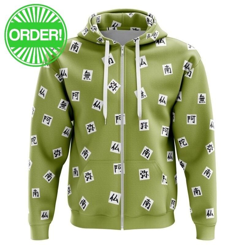 Demon Slayer Gyomei Himejema Zip Hoodie