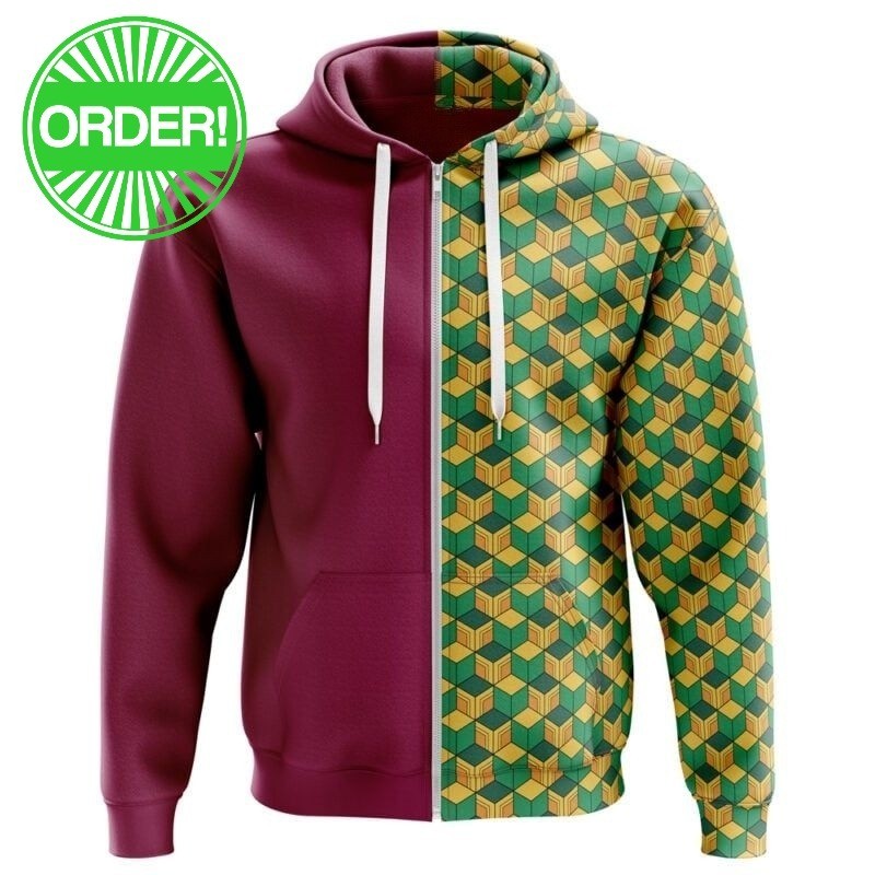 Demon Slayer Giyu Tomioka Zip Hoodie
