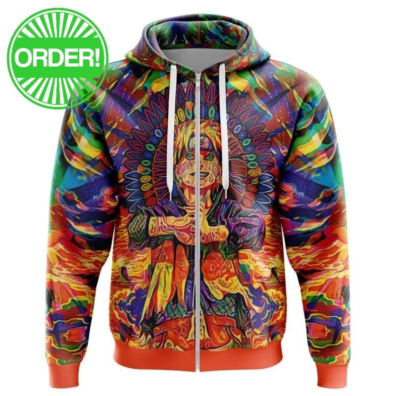 Naruto Shippuden Trippy Naruto Zip Hoodie