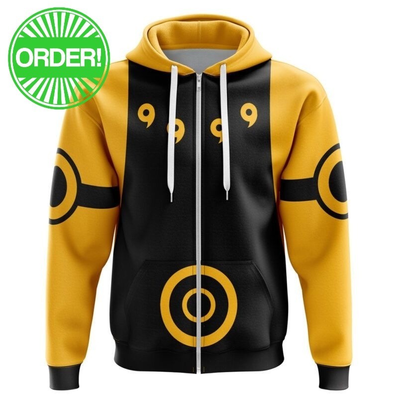 Naruto Shippuden Kyuubi Mode Zip Hoodie