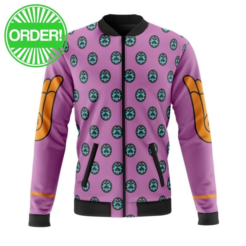 Jojo’s Bizarre Adventure Giorno Giovanna Anime Casual Bomber Jacket