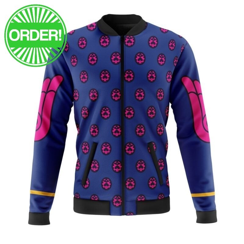 Jojo’s Bizarre Adventure Giorno Giovanna Manga Casual Bomber Jacket