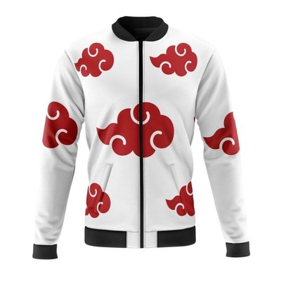 Naruto Akatsuki White Casual Bomber Jacket