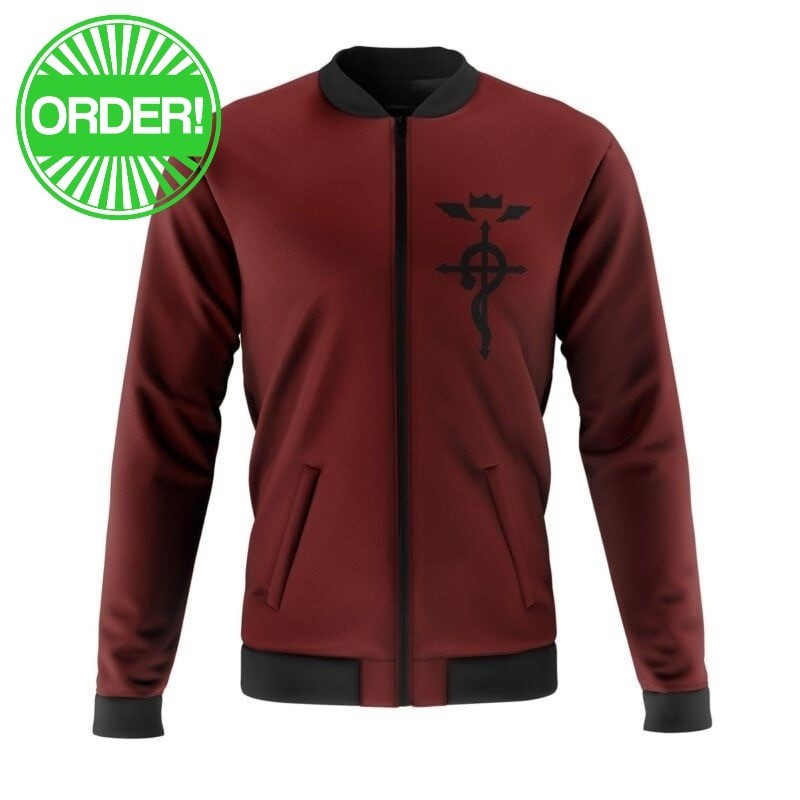 Fullmetal Alchemist Edward Elric Casual Bomber Jacket