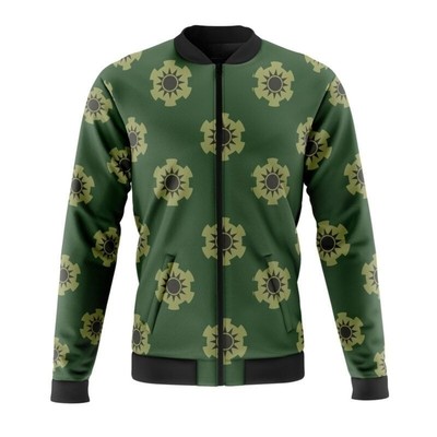 One Piece Zoro Wano Pattern Casual Bomber Jacket
