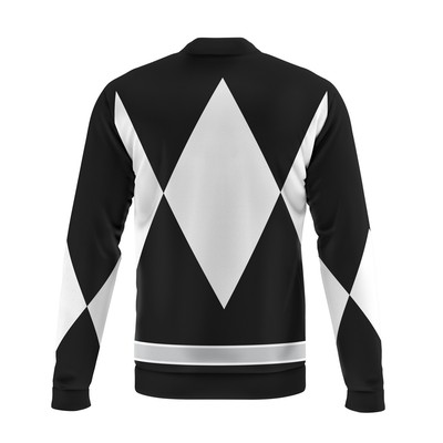 Mighty Morphin Power Rangers Black Ranger Casual Bomber Jacket