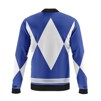 Mighty Morphin Power Rangers Blue Ranger Casual Bomber Jacket