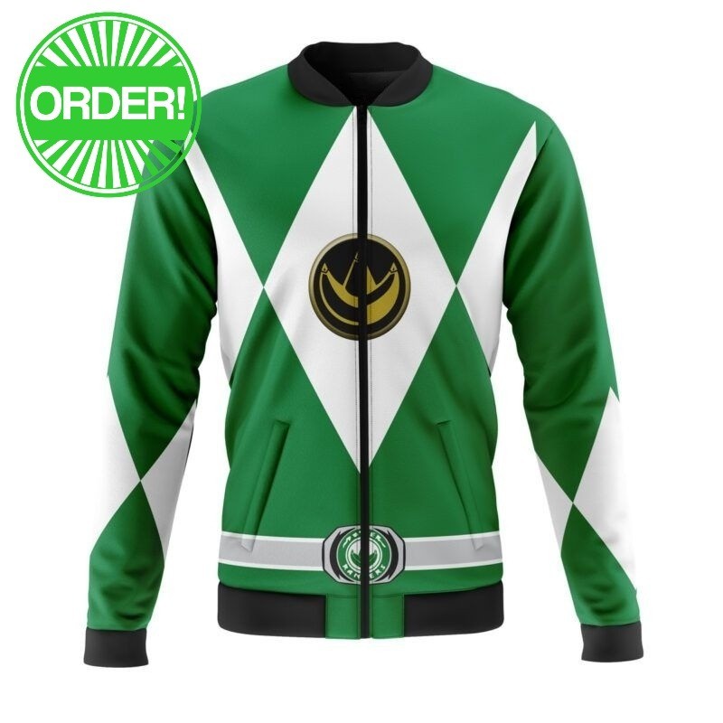 Mighty Morphin Power Rangers Green Ranger Casual Bomber Jacket