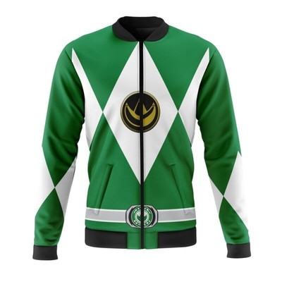 Mighty Morphin Power Rangers Green Ranger Casual Bomber Jacket