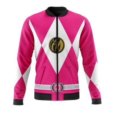 Mighty Morphin Power Rangers Pink Ranger Casual Bomber Jacket