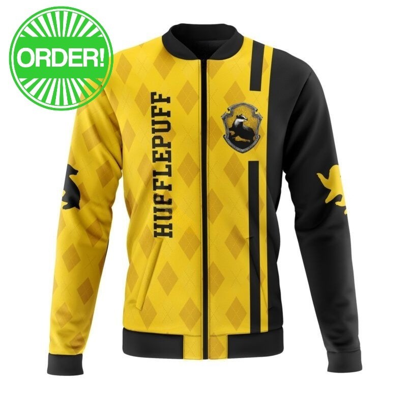 Harry Potter Hufflepuff Casual Bomber Jacket