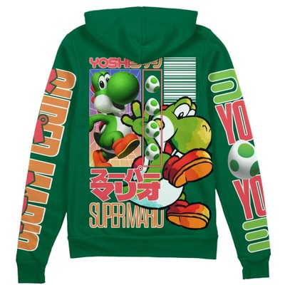 Super Mario Yoshi Streetwear Zip Hoodie