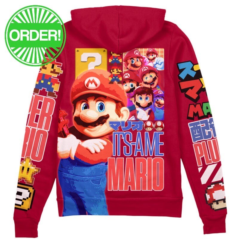 Super Mario Mario Streetwear Zip Hoodie