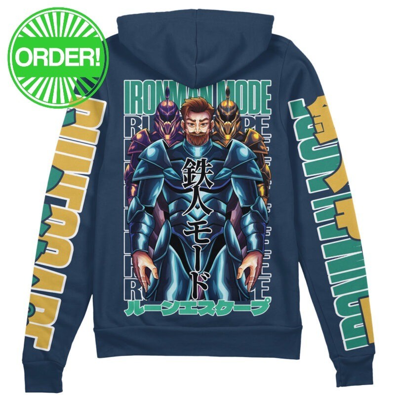 RuneScape Ironman Streetwear Zip Hoodie