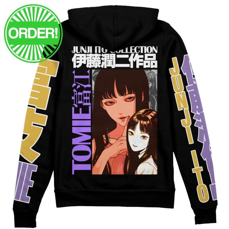 Junji Ito Collection Tomie Streetwear Zip Hoodie