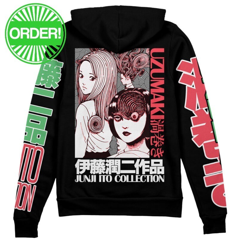 Junji Ito Collection Uzumaki Streetwear Zip Hoodie