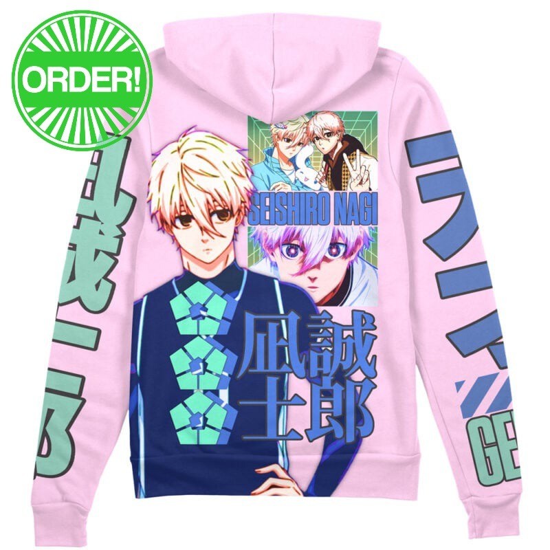 Blue Lock Seishiro Nagi Streetwear Zip Hoodie