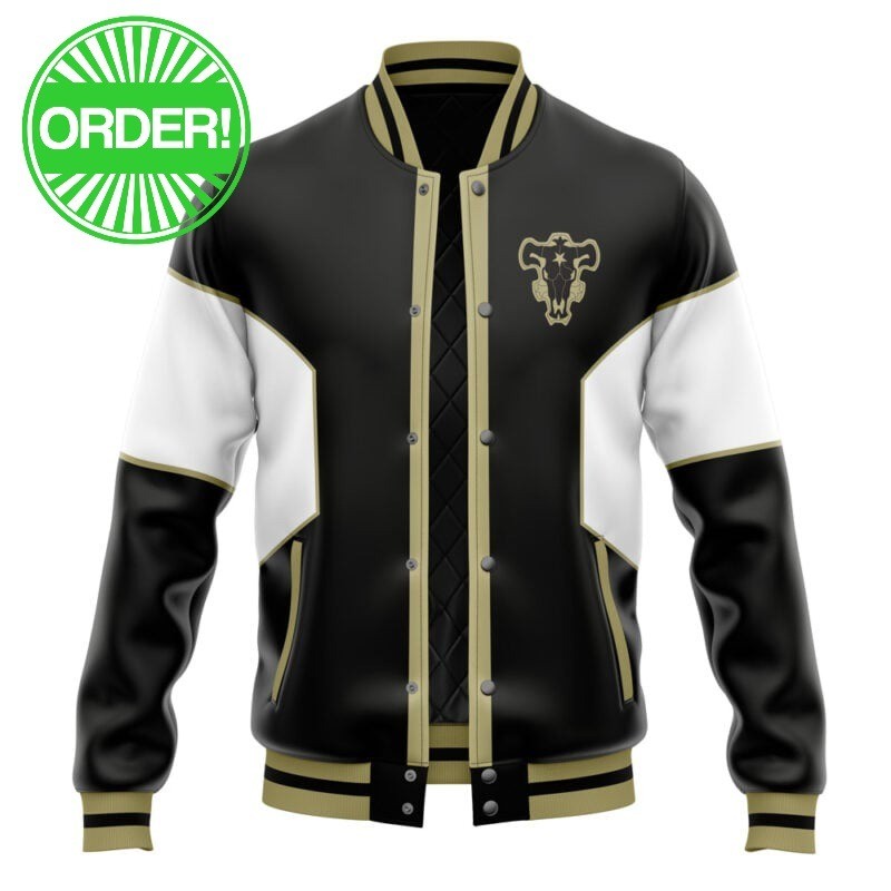 Black Clover Asta Black Bulls Varsity Jacket