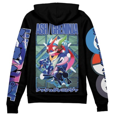Pokemon Ash Greninja Streetwear Zip Hoodie