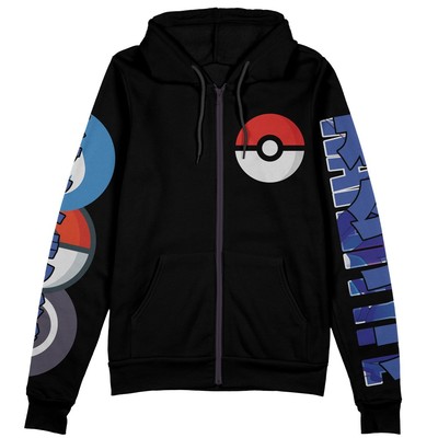 Pokemon Ash Greninja Streetwear Zip Hoodie