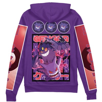 Pokemon Gengar Streetwear Zip Hoodie