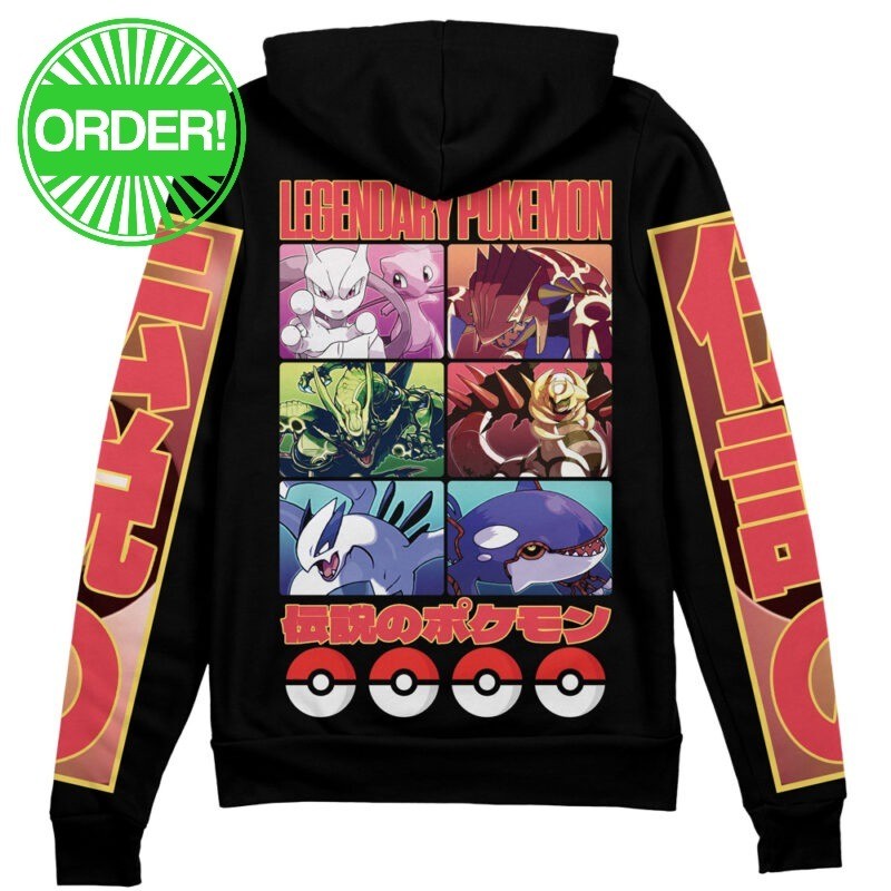 Pokemon Legendary Pokemon Streetwear Zip Hoodie