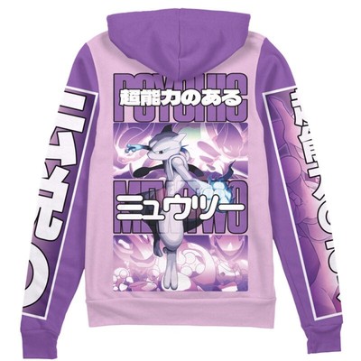 Pokemon Mewtwo Streetwear Zip Hoodie