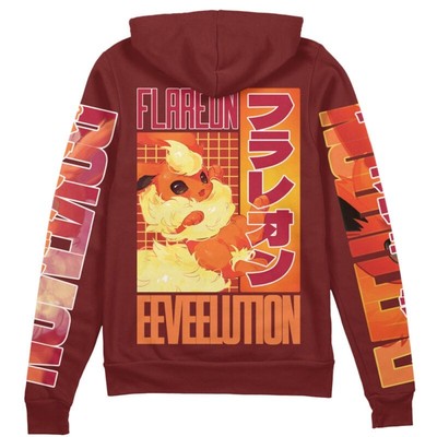 Pokemon Flareon Streetwear Zip Hoodie