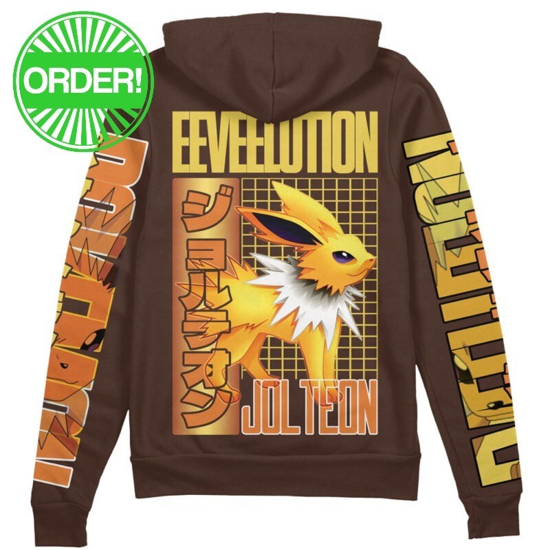 Pokemon Jolteon Streetwear Zip Hoodie