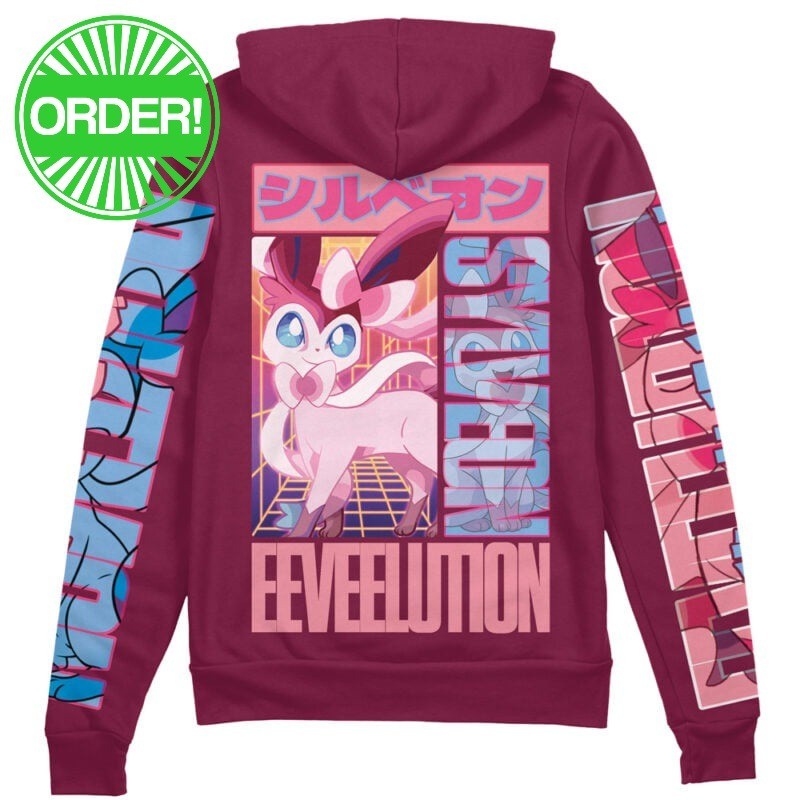 Pokemon Sylveon Streetwear Zip Hoodie