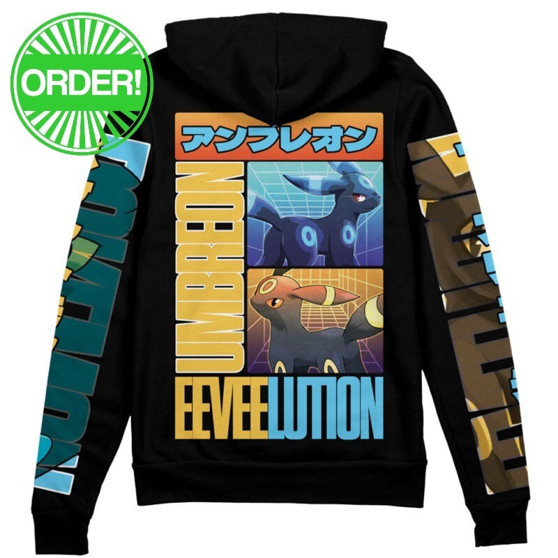Pokemon Umbreon Streetwear Zip Hoodie