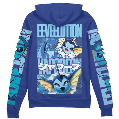 Pokemon Vaporeon Streetwear Zip Hoodie