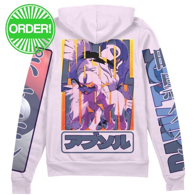 Pokemon Absol Streetwear Zip Hoodie