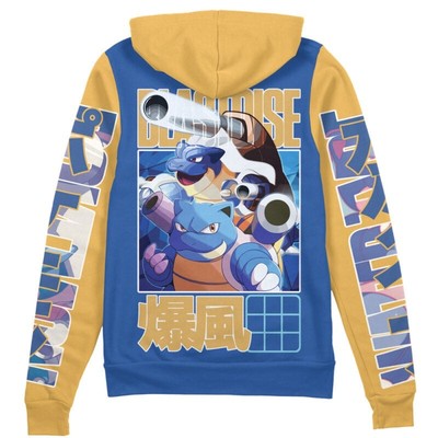 Pokemon Blastoise Streetwear Zip Hoodie
