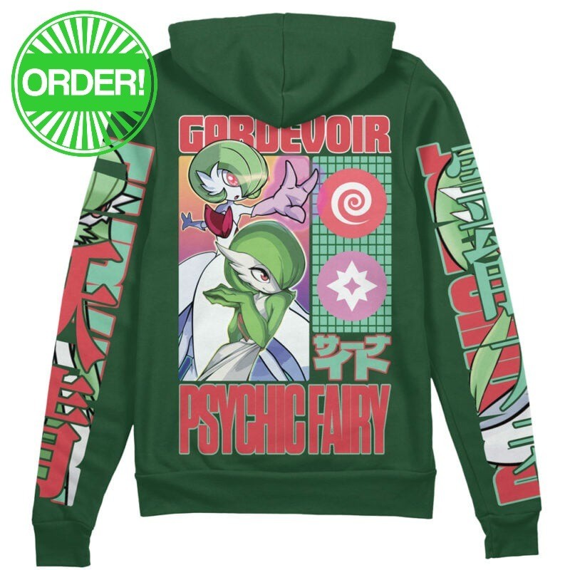 Pokemon Gardevoir Streetwear Zip Hoodie